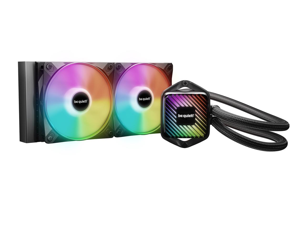 bequiet! PURE LOOP 3 LX 240mm Black CPU liquid cooler for heavily overclocked systems 2x Light Wings LX PWM high-speed fans Daisy chained PWM fans Unique ARGB cooling block with customization