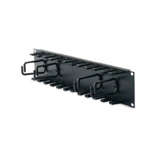 APC by Schneider Electric APC 2U Patch Cord Organizer - Cable Manager - Black - 2U Rack Height