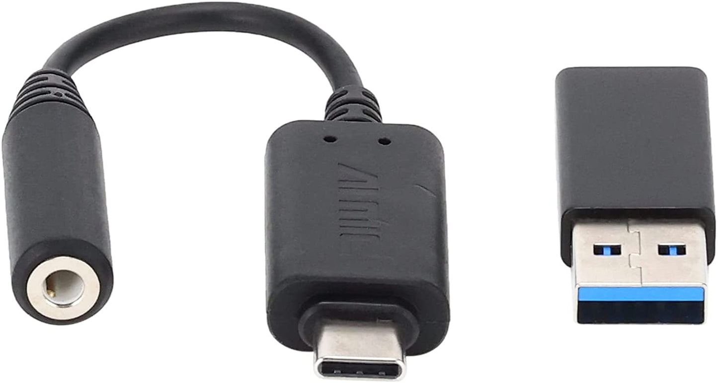 ASUS Ai Noise-Canceling Mic Adapter | Built-in Artificial Intelligence Isolates Background Noise, Enhance Voice Clarity | Improve Quality of Conference Calls, Music | Supports USB-C & USB 2.0-3.5 mm