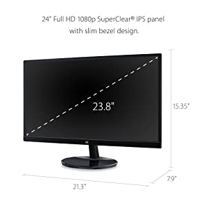 ViewSonic VA2459-SMH 24 Inch IPS 1080p LED Monitor with HDMI and VGA Inputs 24-Inch Monitor