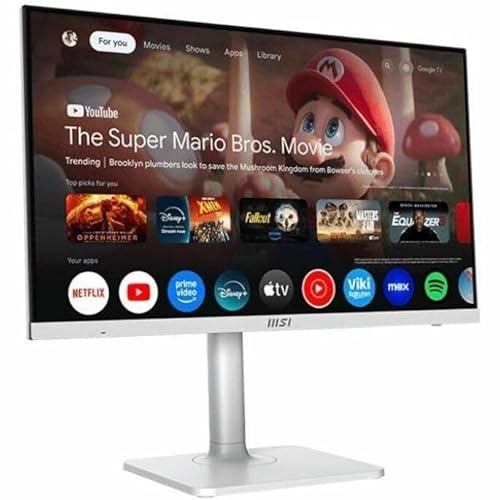 MSI Modern MD27UPSW 27-inch IPS 3840 x 2160 (UHD) Smart Monitor, 60 Hz, Adaptive-Synch, HDR Ready, HDMI, DisplayPort, USBC 65W Power Delivery, VESA Mountable, Height Adjustable, Speaker, White