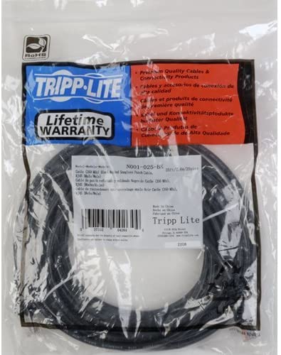 Tripp Lite Cat5e 350MHz Snagless Molded Patch Cable (RJ45 M/M) - Black, 3-ft.(N001-003-BK) 3 Feet Black