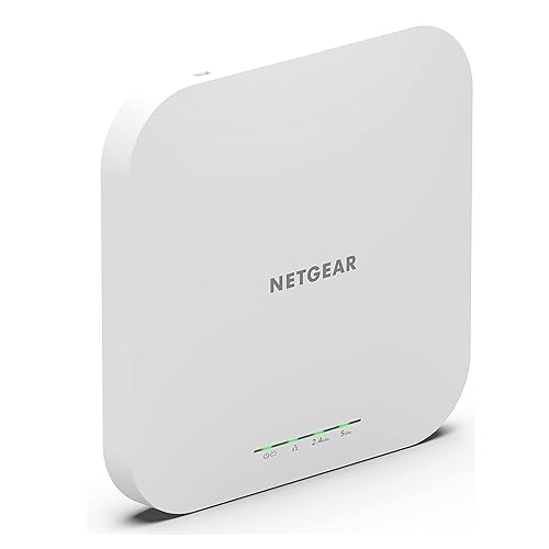 Netgear WAX610 802.11ax 1.76 Gbit/s Wireless Access Point - 2.40 GHz, 5 GHz - MIMO Technology - 1 x Network (RJ-45) - 2.5 Gigabit Ethernet - PoE Ports - Ceiling Mountable, Wall Mountable