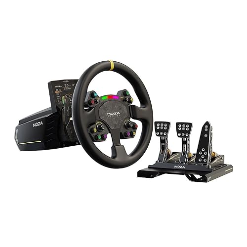 MOZA RACING Summer Ice Silk Breathable Soft Car 38 cm Lenkradabdeckung, Coffee
