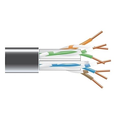 Black Box GigaTrue CAT6 550-MHz Solid Bulk Cable - Plenum, 1000-ft., Red
