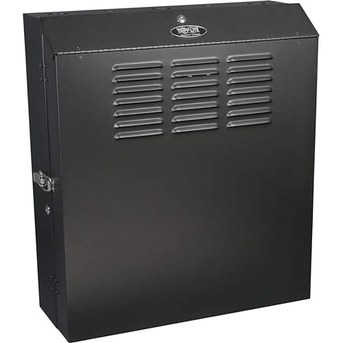 Tripp Lite SRWF5U 5U Wall Mount Low Profile Secure Rack Enclosure Cabinet Vertical (Black) 5U Switch Depth