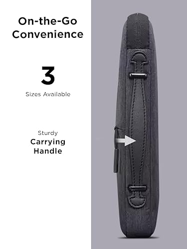 Lenovo Urban Laptop Sleeve for 13" Notebook, Water Resistant, Soft Padded Compartments, Accessory Storage, Reinforced Rubber Corners, Extendable Handle, GX40Z50940, Charcoal Grey