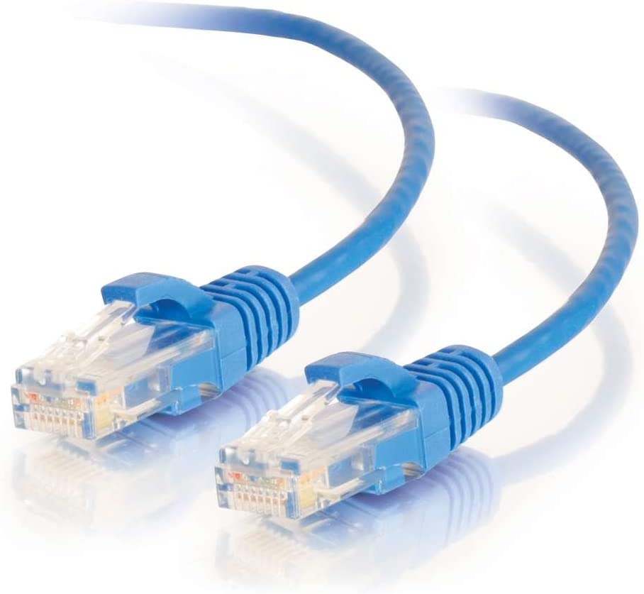C2g/ cables to go C2G 01072 Cat6 Cable - Snagless Unshielded Slim Ethernet Network Patch Cable, Blue (1 Foot, 0.30 Meters) 28 AWG 1-foot Blue