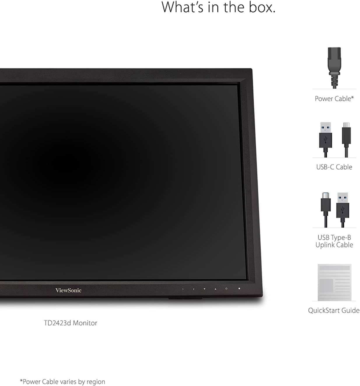 ViewSonic TD2423D 24 Inch 1080p 10-Point Multi IR Touch Screen Monitor with Eye Care HDMI, VGA, USB Hub and DisplayPort 24-Inch Monitor