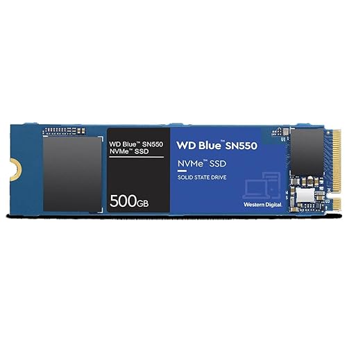 WD Blue SN550 500GB M.2 NVMe Interface PCIe 3.0 X4, Up To 2400MB/s, Internal Solid State Drive With 3D TLC NAND (WDS500G2B0C)