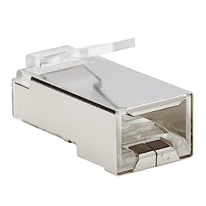 Tripp Lite Ca6 RJ45 Pass-Through FTP Modular Plug 100 Pack (N232-100-FTP) FTP 100-Pack