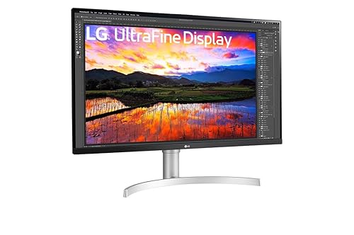 LG UHD IPS Monitor 32” UHD (3840 x 2160) Display, DCI-P3 95% Color Gamut, 3-Side Virtually Borderless Display, Height/Tilt Adjustable Stand, Built-in Speaker, 32UN650K-W, White Height Adjustable White 32"