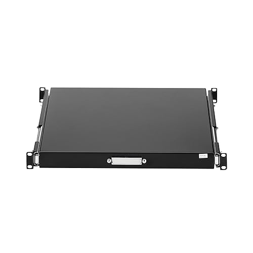 StarTech.com 1U Sliding Server Rack Mount Keyboard Shelf Tray - 55lbs - 22" Deep Steel Pull Out Drawer for 19" AV, Network Equipment Rack (SLIDESHELFD) Tray 1U| w/ Tray