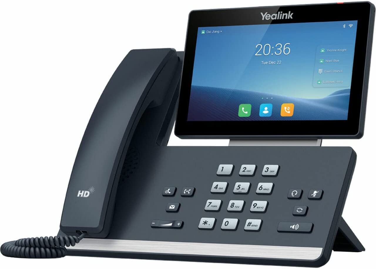 Yealink T58W 16 Lines. 7-Inch Color Touch Screen Display. Dual USB Ports, Dual-Port Gigabit Ethernet, PoE, Power Adapter Not Included (SIP-T58W)