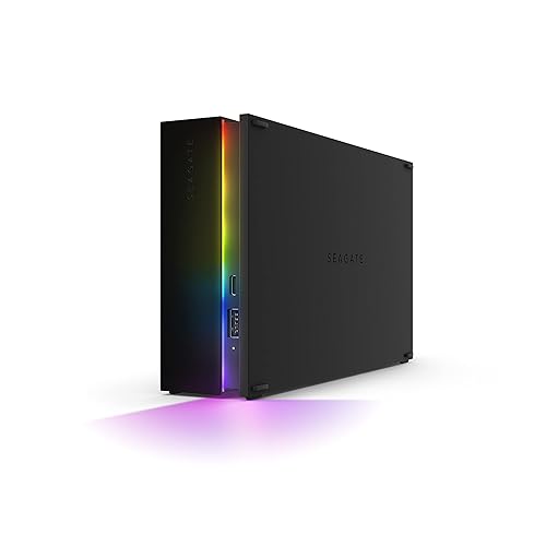 Seagate FireCuda Gaming Hub External Hard Drive HDD 16TB - USB 3.2, Customizable RGB LED Lighting, Dual Forward-Facing USB for Desktop PC with Rescue Services (STKK16000400) FireCuda Gaming Hub 16TB