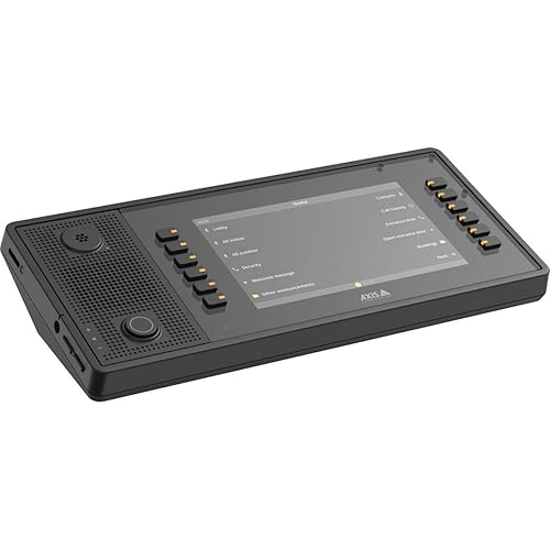 AXIS C6110 Network Paging Console - Wall Mountable, Desktop, Desk for Paging, Speaker, Door, Light - Plastic, Aluminum