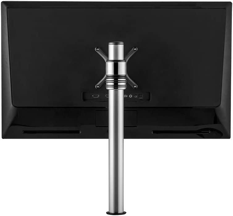 Atdec Single Monitor Desk Mount, Space Saving Design, Supports 17.6 lbs, Full Motion Arm, Vesa, Clamp Or Bolt Through, Silver Aluminum (AF-M-P)