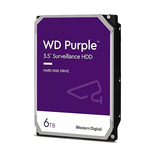 Western Digital Purple WD63PURZ 6 TB Hard Drive - 3.5 Internal - SATA (SATA/600) - Conventional Magnetic Recording (CMR) Method