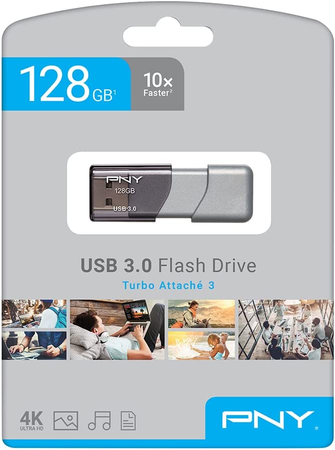 PNY 128GB Turbo Attache 3 USB 3.0 Flash Drive 128GB FLASH DRIVE