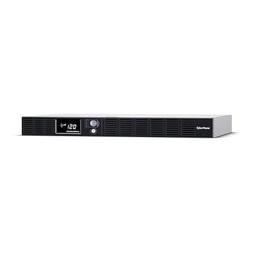 CyberPower OR1500LCDRM1U Smart App LCD UPS System, 1500VA/900W, 6 Outlets, AVR, 1U Rackmount 1500VA UPS System