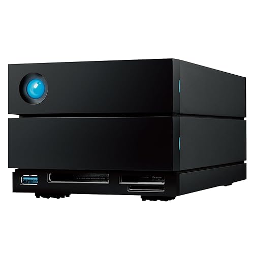 LaCie 2big Dock 48TB External RAID Hard Drive HDD - Dual Thunderbolt 4 Ports and USB4 Compatibility, for Mac and PC Desktop