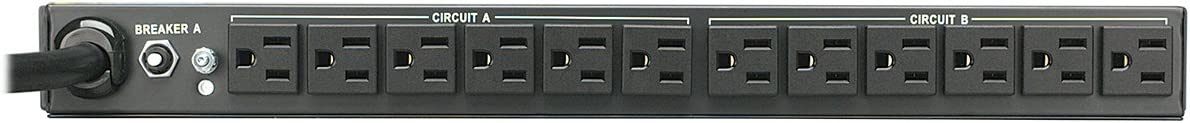 Tripp Lite Basic PDU, 30A, 24 Outlets (5-15R), 120V, L5-30P Input, 15 ft. Cord, 1U Rack-Mount Power (PDU2430) Basic Outlets