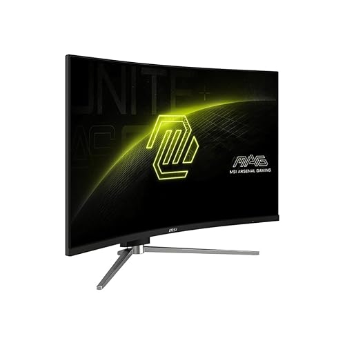 MSI MAG 325CQRF QD E2 31.5-inch 2560 x 1440 (QHD) Computer Monitor, 180Hz, Adaptive-Synch, HDMI, DP Port, VESA Mountable, Tilt, Speaker, 0.5ms, Black