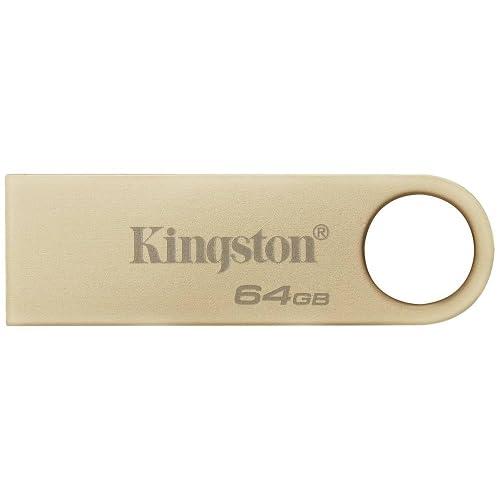 Kingston DataTraveler SE9 Gen 3-64GB - 220MB/s Read- Metal - USB 3.2 Gen 1 -Gold
