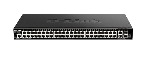 D-Link 52-Port Gigabit Ethernet Switch Next-Gen Layer 3 Stackable Smart-Managed, 48x Ports, 2X 10GBase-T, 2X 10G SFP+ Ports (DGS-1520-52)
