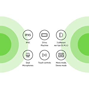 Belkin SoundForm Rise - True Wireless Ear Buds With Wireless Charger Case - Dual Microphone - IPX5 Water Resistant Earbuds - Bluetooth Headphones - Wireless Headphones for iPhone & Samsung - Blue Blue Earbuds