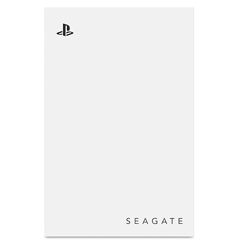 Seagate Game Drive For PlayStation Consoles 2TB External USB 3.2 Gen 1 Portable Hard Drive With Blue LED Lighting - White SKU 6554701
