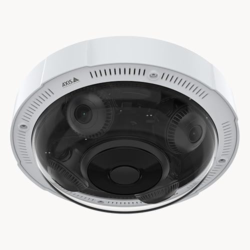 AXIS P3738-PLE 32 Megapixel Outdoor 4K Network Camera - Color - Dome - White - TAA Compliant - 49.21 ft Infrared Night Vision - Motion JPEG, H.265 (MPEG-H Part 2/HEVC) Main Profile, H.264B (MPEG-4 Part 10/AVC), H.264H (MPEG-4 Part 10/AVC)