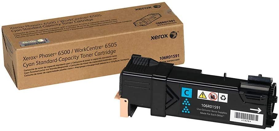 Xerox Phaser 6500/ WorkCentre 6505 Cyan Standard Capacity Toner Cartridge (1,000 Pages) - 106R01591 Standard Capacity Cyan Standard Capacity