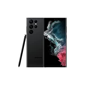 Samsung Galaxy S22 Ultra 5G Black 128GB - 6.8" 120 Hz AMOLED Display, 108MP+12MP+10MP+10MP Rear Camera, 40MP Selfie Camera, 8K Video, S-Pen included (CAD Version & Warranty) S22 Ultra Black 128