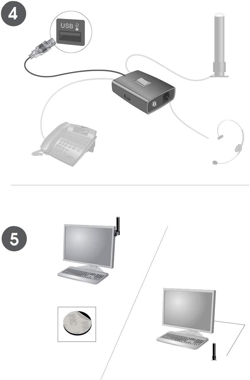 kuando Busylight Combi – for headsets & Desk Phones