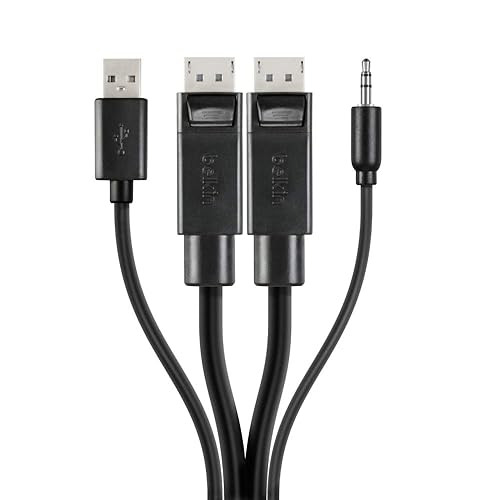 Belkin Dual-Head DP to DP KVM Combo Cable, 6'