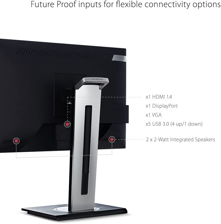 ViewSonic VG2248 22 Inch IPS 1080p Ergonomic Monitor with HDMI DisplayPort USB and 40 Degree Tilt for Home and Office 22-Inch