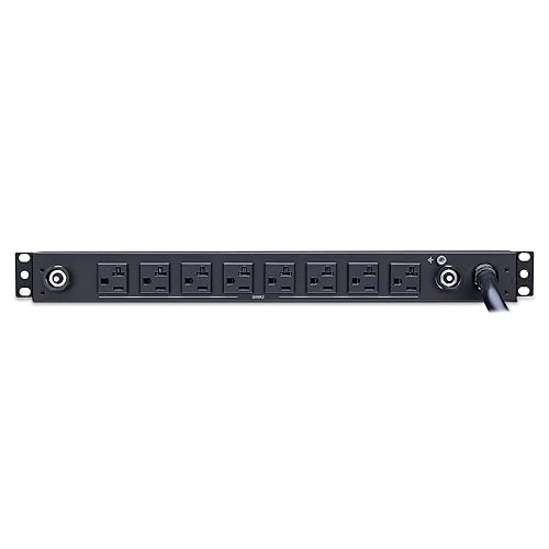 CyberPower PDU30BT8F8R Basic PDU, 100 – 125V/30A (Derated to 24A), 16 Outlets, 12 Foot Power Cord, 1U Rackmount