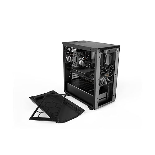 be quiet! Pure Base 500 ATX Midi Tower PC Case | Two Pre-Installed Silent Wings 2 Fans | Black | BG034 Black BG034