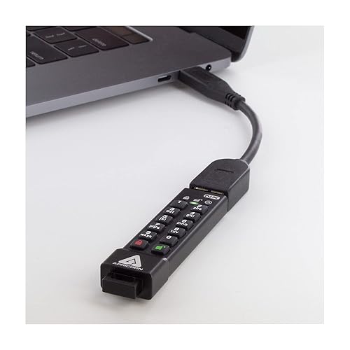 Apricorn Aegis Secure Key 3 NX 32GB 256-Bit Encrypted FIPS 140-2 Level 3 Validated Secure USB 3.0 Flash Drive, ASK3-NX-32GB