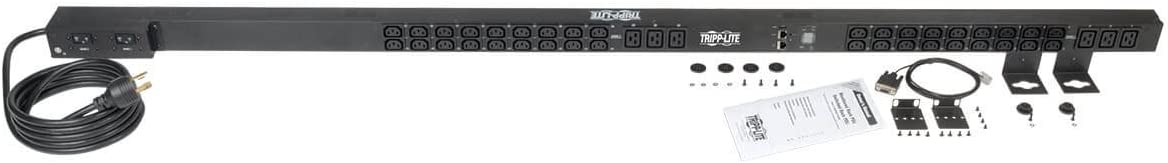 Tripp Lite PDU Monitored 208/240V 30A 36 C13; 6 C19 Outlets L6-30P LX Interface 10 ft Cord 0URM TAA (PDUMNV30HV2LX)