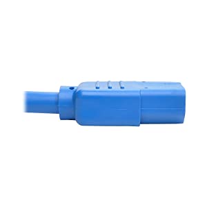 Tripp Lite 3 ft. Heavy Duty Power Extension Cord, C14 to C13, 15A, 14 AWG, Blue (P005-003-ABL) Blue 3 ft. Cord