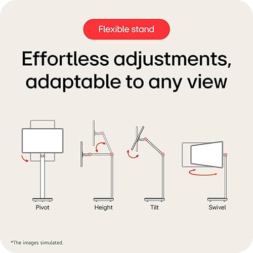 LG Swing 31.5" 32U889SA 4K UHD IPS Smart Monitor Eyecare with Touchscreen, Rolling Stand, webOS, AirPlay 2 + Screen Share, Built-in Speaker, HDMI, USB-C 65W, Tilt/Height/Swivel/Pivot Stand, White 32" Rolling stand IPS UHD 3840 x 2160