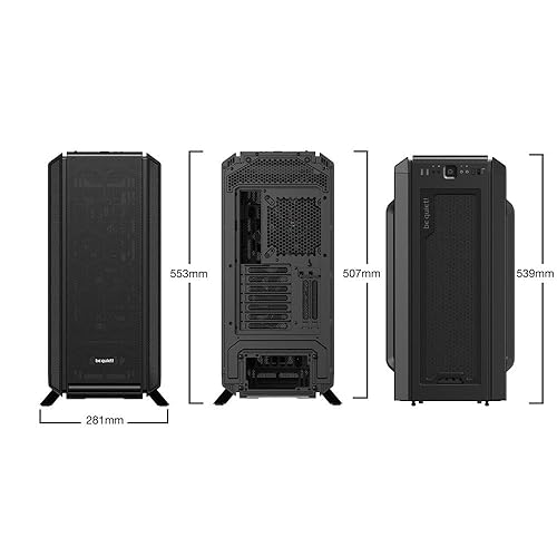 be quiet! Silent Base 802 ATX Midi Tower PC Case | 3 Pre-Installed Pure Wings 2 Fans | Sound Insulated | Black | BG039 BG039 Fans, Black