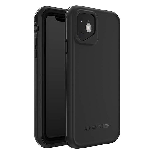 LifeProof iPhone 11 FRE Series Case - BLACK, waterproof IP68, built-in screen protector, port cover protection, snaps to MagSafe Black 1