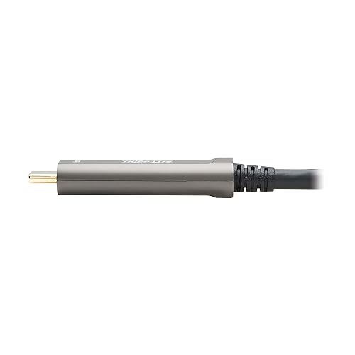 Tripp Lite USB-C Fiber (10 Gbps) Data Cable, Backward Compatible USB 3.2 Active Optical Cable, Male to Male, Plenum-Rated for Wall Installations, 33 Feet / 10 Meters, 3-Year Warranty (U420F-10M-D321)
