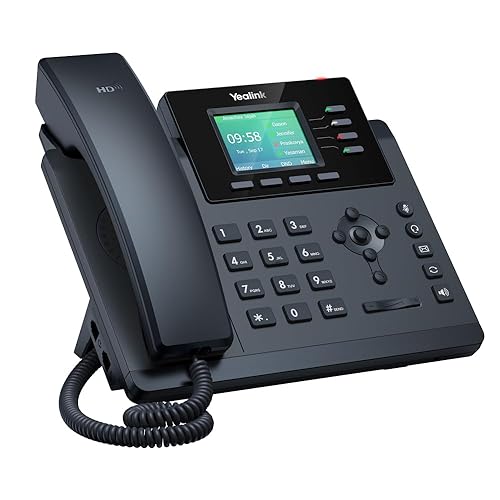 Yealink SIP-T34W WiFi IP Phone, 4 VoIP Accounts. 2.4-Inch Color Display. Dual-Port Gigabit Ethernet, 802.3af PoE, Power Adapter Not Included (SIP-T34W)