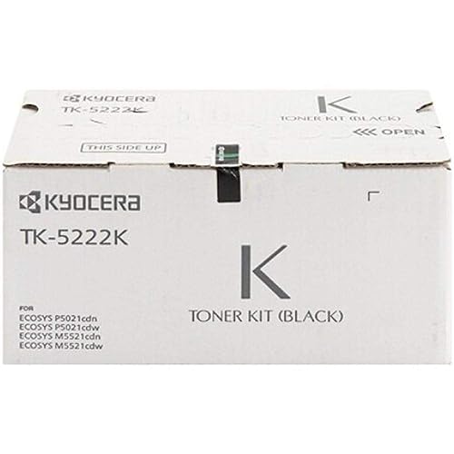Kyocera TK5222K Toner Cartridge, f/ 5021/5521, 1200 Page Yield, BK