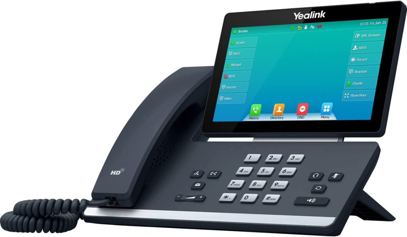 Yealink SIP-T57W IP Phone - Corded/Cordless - Corded/Cordless - Wi-Fi, Bluetooth - Wall Mountable, Desktop - Classic Gray