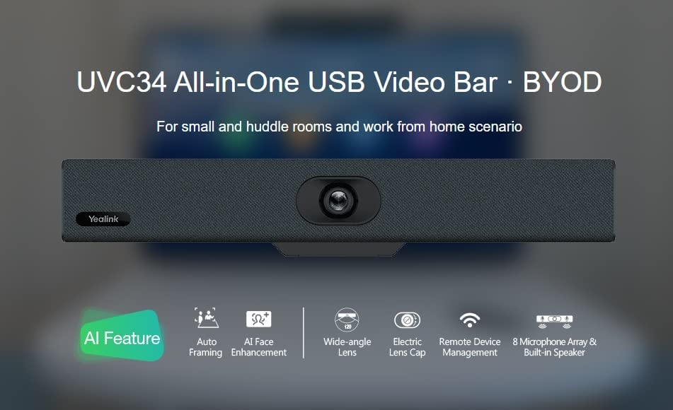 Yealink UVC34 4K Ultra HD USB Video Bar